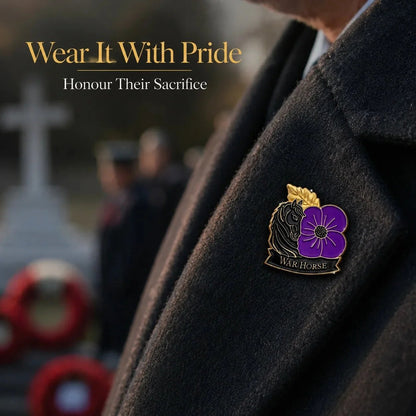🎁 Limited Edition War Horse Purple Poppy 111th Anniversary Remembrance Brooch
