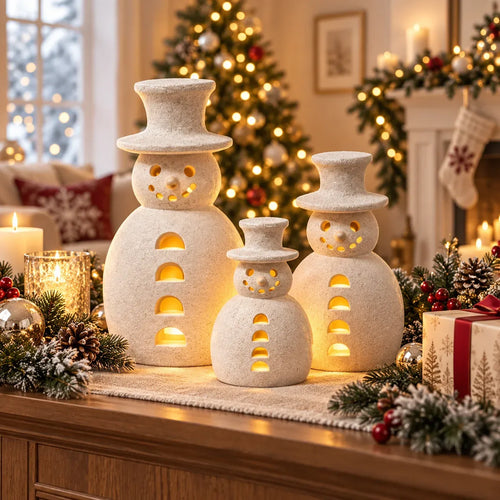 🔥😍🤍 40% OFF | Neutral Snowman Glow Decor – Beautiful by Day, Magical by Night