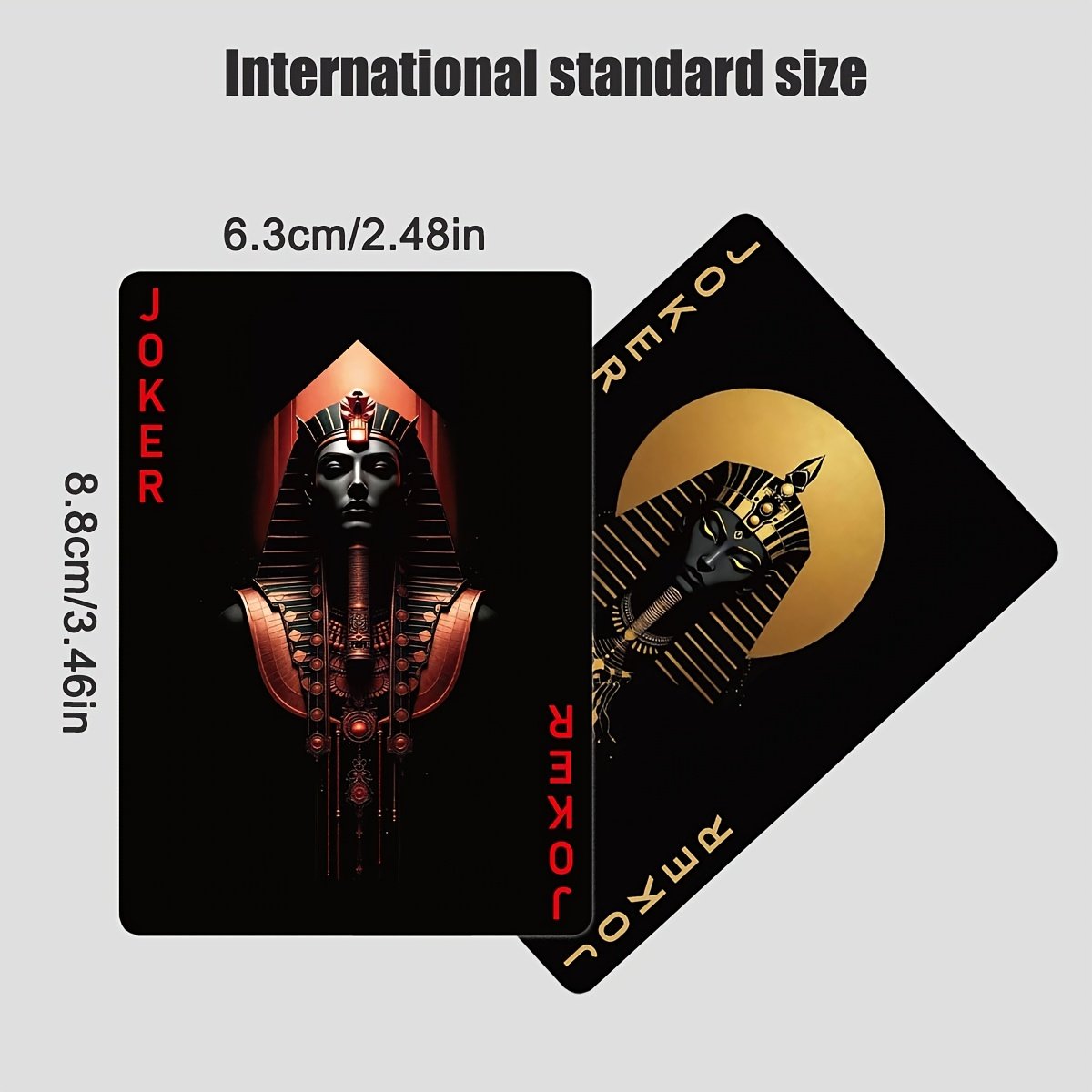 🃏 Black‑Gold Egyptian Themed Playing Cards