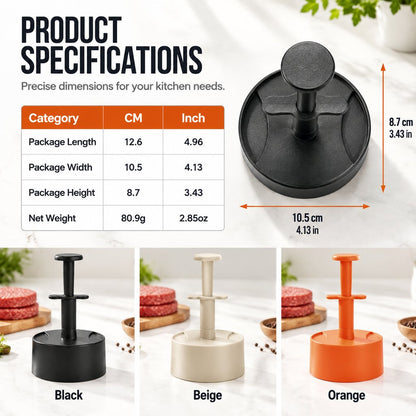 🍔 Spring-Loaded Burger Press – Easy Patty Maker for Beef, Shrimp & More