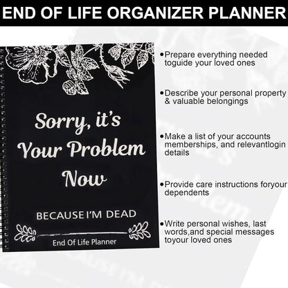🕊️ Peace of Mind End-of-Life Planner for Final Wishes, Important Details, and Family Guidance