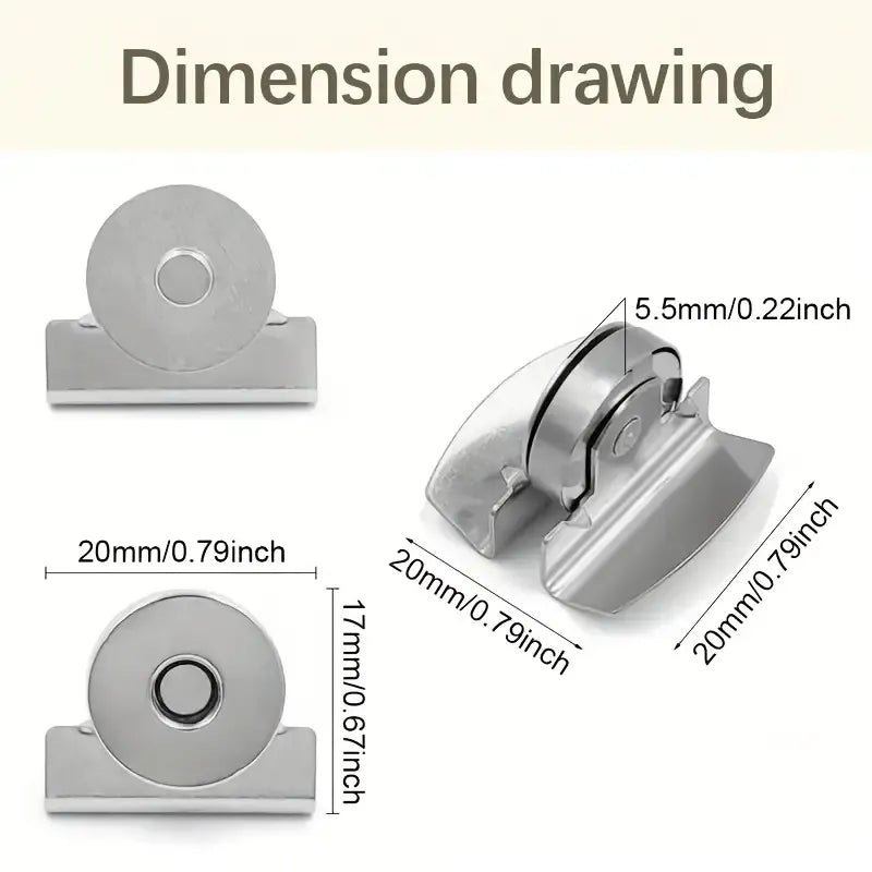 Invisible Magnetic Bag Clasps 🧲 – 8-Pair DIY Sewing Fasteners
