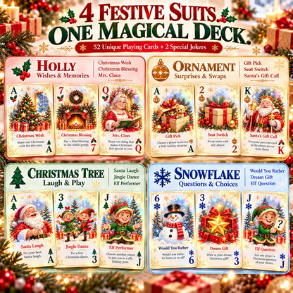 Christmas Party Fun Playing Cards