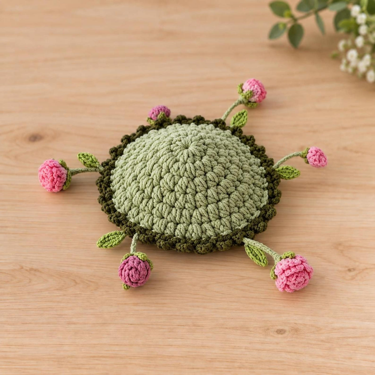 🌸 Handmade Floral Coaster – Charming Flower-Inspired Table Decor