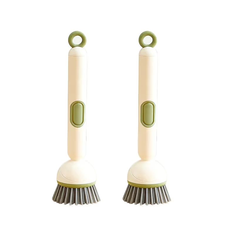 🧽 Adjustable Long-Handle Dish Brush with Built-In Soap Dispenser