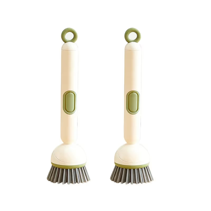 🧽 Adjustable Long-Handle Dish Brush with Built-In Soap Dispenser