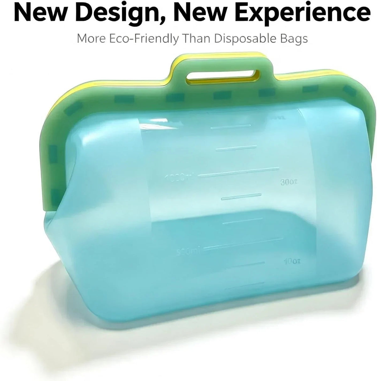✨💥🥬Reusable Silicone Food Storage Bags, Magnetic Seal, 50oz
