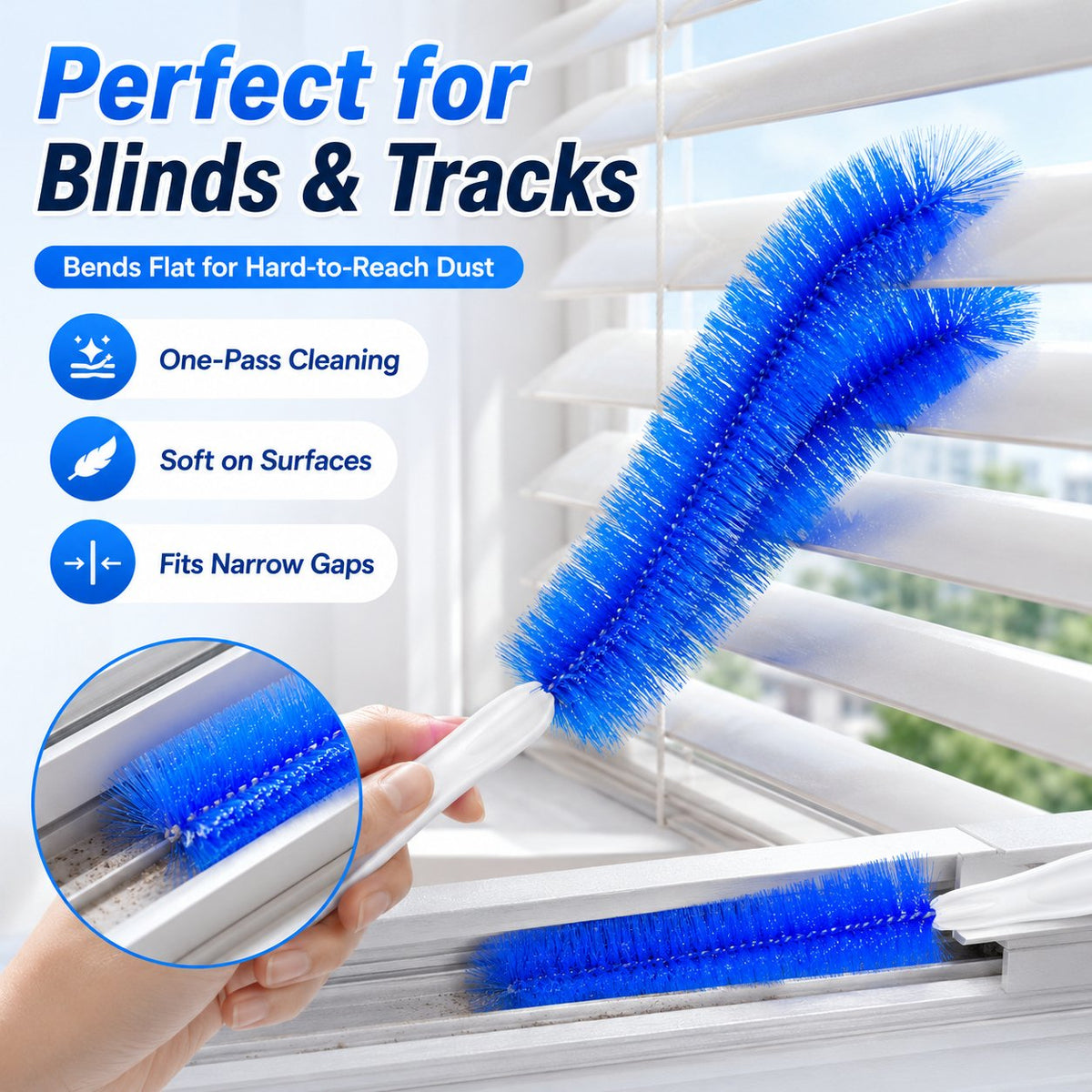 🧹 Flexible Microfiber Duster – Reusable Cleaner for Hard-to-Reach Spaces