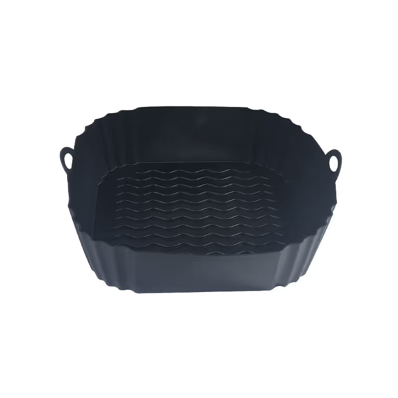 Reusable Air Fryer Silicone Liner 🍟 – 8" Nonstick Cooking Basket Insert