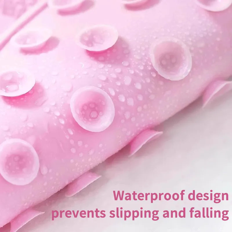 Silicone Shower Foot Scrubber Mat with Suction Grip for Exfoliating and Refreshing Feet – Blue 🧼💙