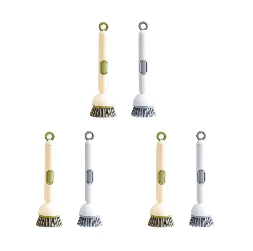 🧽✨ 6-Angle Soap Dispensing Brush – Scrub Smarter with Built-In Soap Control