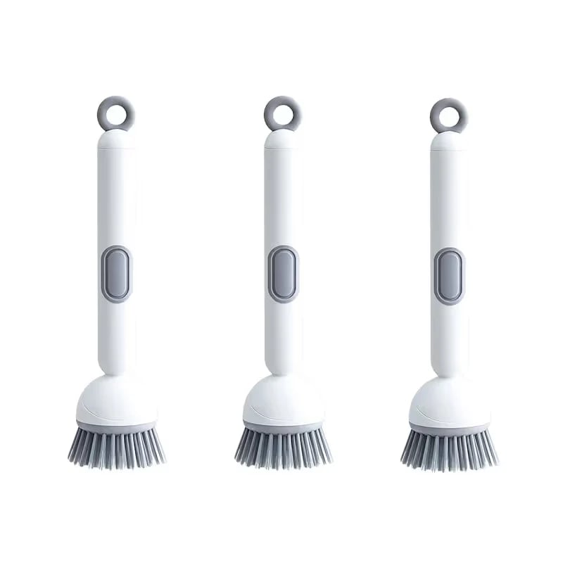 🧽✨ 6-Angle Soap Dispensing Brush – Scrub Smarter with Built-In Soap Control