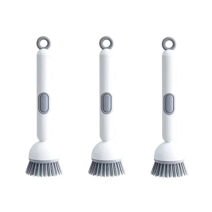 🧽✨ 6-Angle Soap Dispensing Brush – Scrub Smarter with Built-In Soap Control