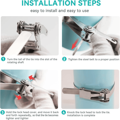 Portable 304 Stainless Steel Zip Tie With Ratchet