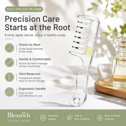 Scalp Serum Distribution Comb 💆‍♀️ – Easy Root Application with Less Mess