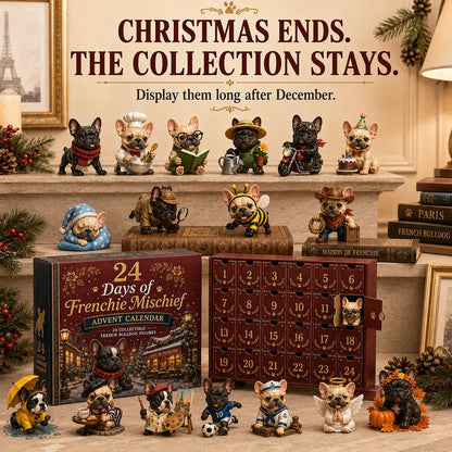 💯 🐶 24-Day French Bulldog Christmas Advent Calendar | 24 Unique Collectible Frenchie Characters with Different Outfits, Personalities & Daily Holiday Surprises 🎄✨