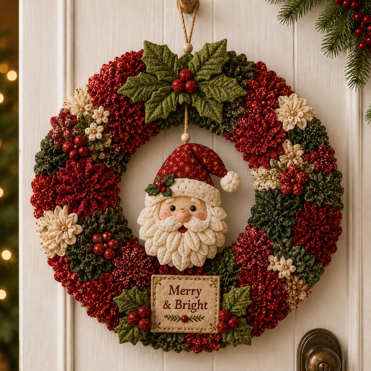 🔥49% Off Last Day 🔥🎄 3D Fabric Poke Wreath DIY Kit