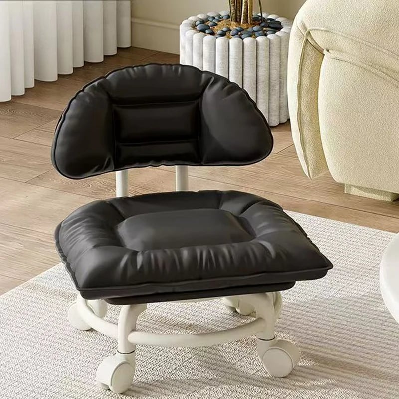 🛠️Ergonomic Rolling Work Stool with Back Support, Plush Seat & Whisper-Quiet Wheels ✨