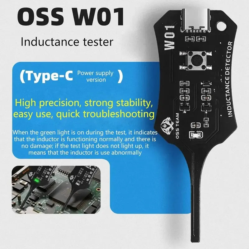 Type-C Motherboard Coil & Inductor Diagnostic Tester – Circuit Board Detection Tool 🔍