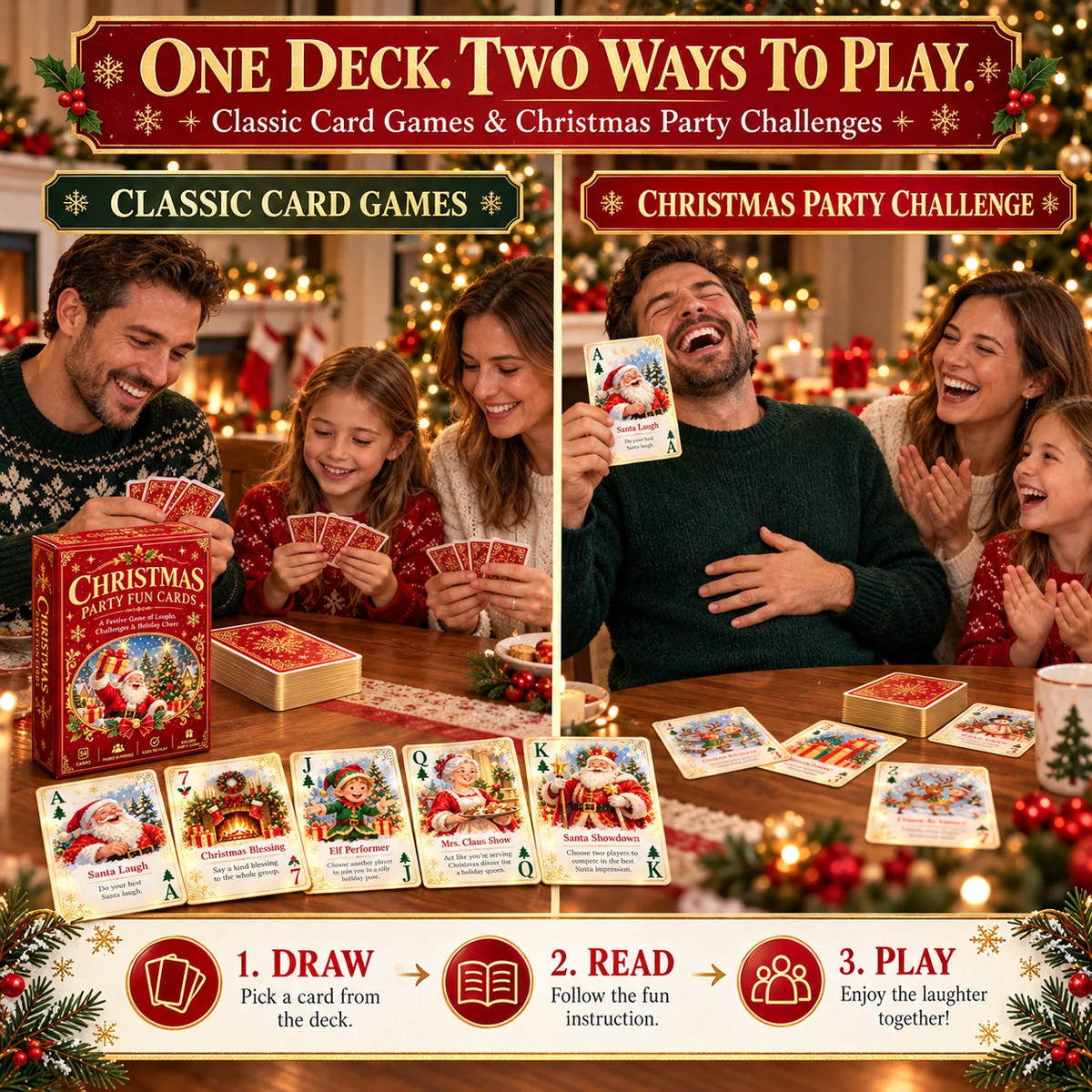 Christmas Party Fun Playing Cards