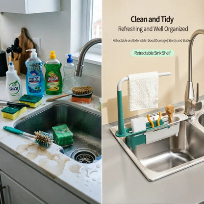 🧼Save 50% Today —  Extendable Sink Organizer with Towel Rack