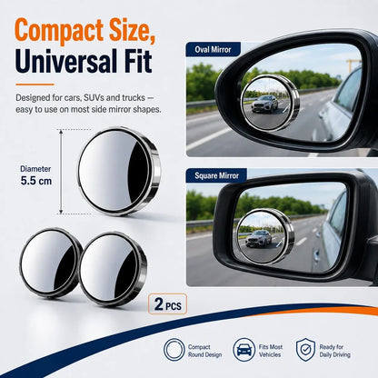 360° Adjustable Blind Spot Mirrors 🚗 – 2-Pack Wide-Angle View