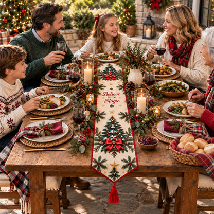 ✨ DIY Christmas Diamond Painting Table Runner Kit
