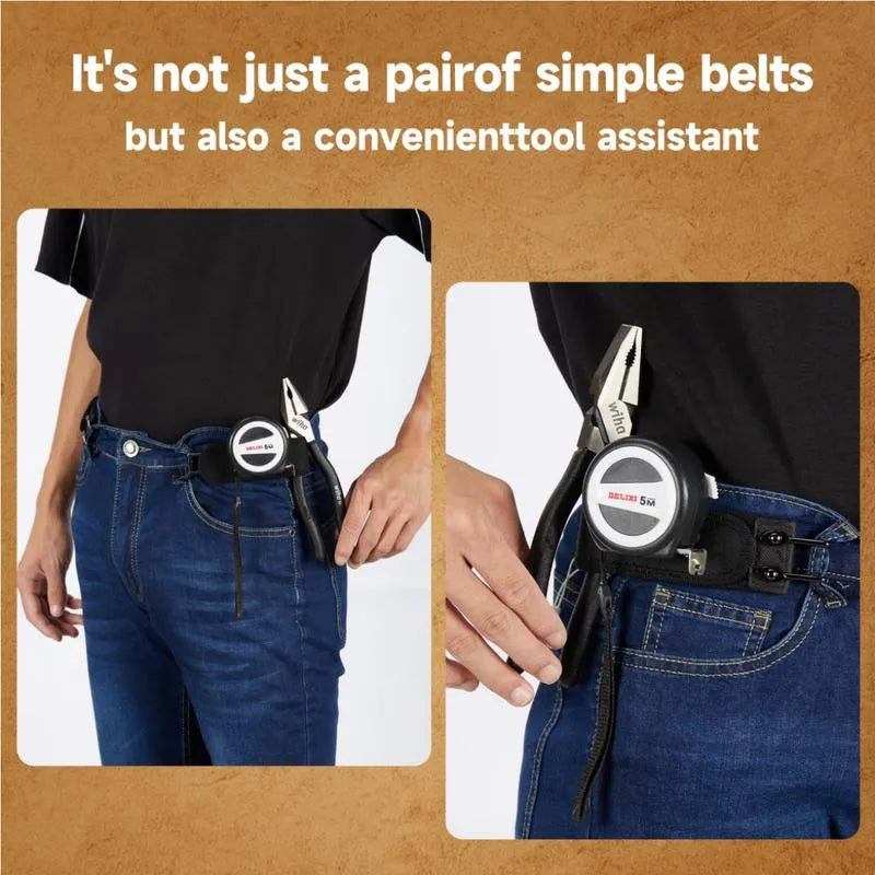 2-Pack Tactical Stretch Belts with Metal Hook Buckles – Black 🖤