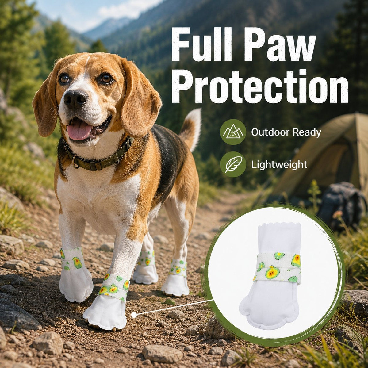 🐾✨ 20-Pack Disposable Dog Paw Booties – Keep Mud Out & Paws Protected
