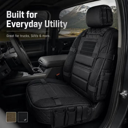 🎖️ Military‑Style Auto Seat Protectors｜Universal Fit Heavy‑Duty Cushion For Long‑Drive Vehicle Owners