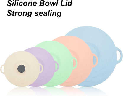 5-Piece Silicone Suction Containers – Non-Slip Design with Lids ✨