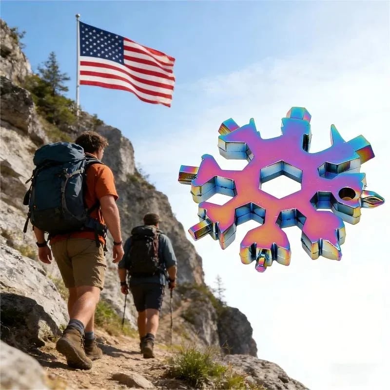 ❄️ Pocket Snowflake Multi-Tool | 18 Functions in Your Hand