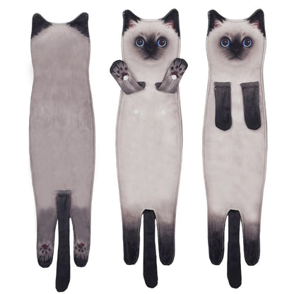 🐈 Ginger Cat Hand Towel – Funny Christmas Bathroom Accent