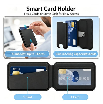 🧲 StayClose Smart Magnetic Card Wallet with Anti-Lost Tracking – Sleek Black