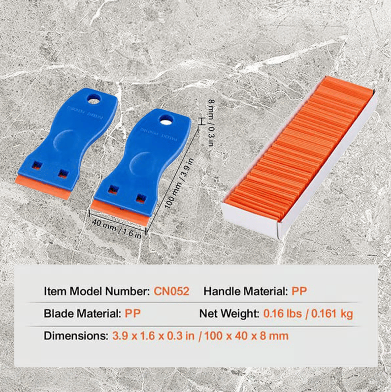 Plastic Razor Blade Scraper Kit - choose your scraper and blade bundle