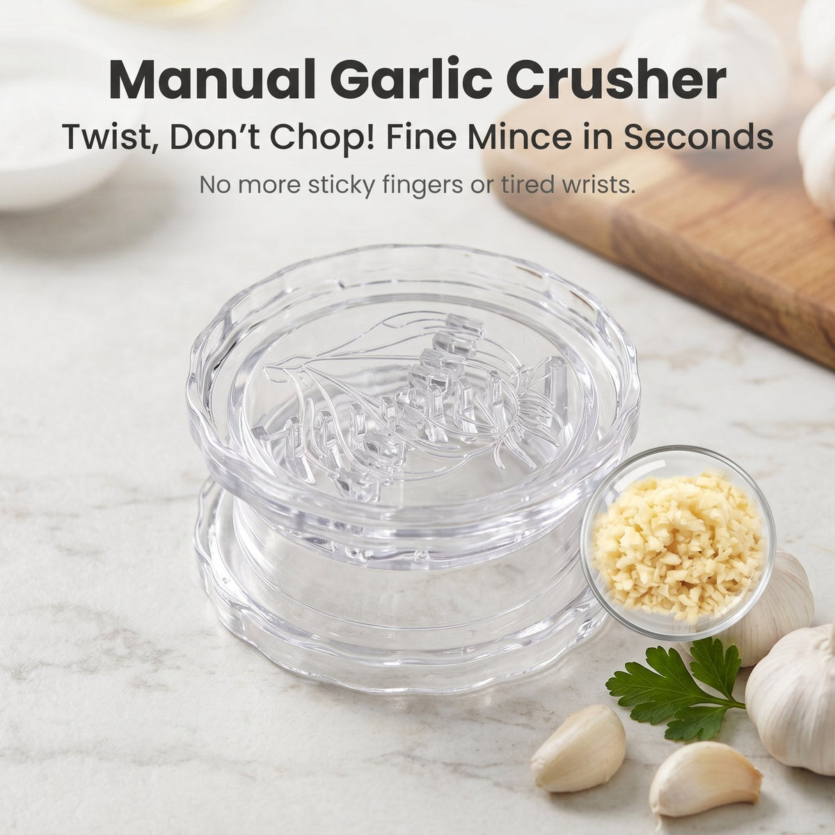 🧄✨ 2PCS Manual Garlic Twister & Masher – Crush, Twist & Prep in Seconds