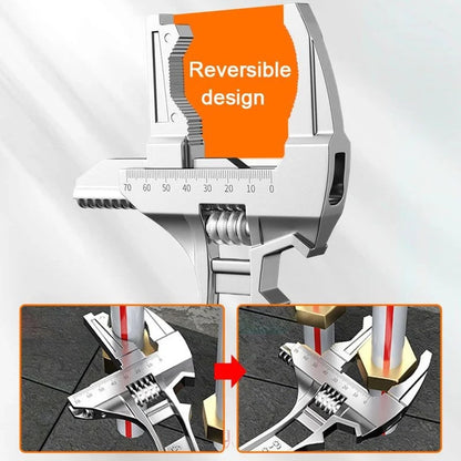 Reversible Plumbing Wrench 🔧 – Wide 6–68mm Jaw for Tight Sink Spaces