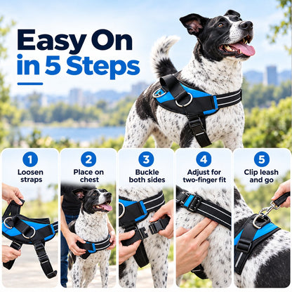 🐾 No-Pull Reflective Dog Harness | Comfortable Control for Every Walk