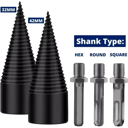 ⚡ Heavy-Duty Firewood Log Splitting Drill Bit, 1.25 in (32 mm)