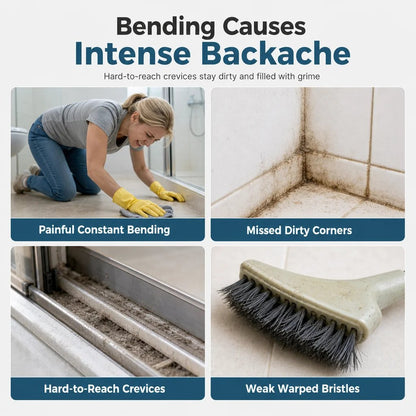 Reach & Shine Extendable Floor Scrubber with Long Handle – 1 Pack 🧼✨