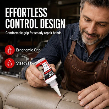 💯 Quick Dry Car Seat Leather Repair Glue‑ Precision Nozzle Vinyl & Leather Adhesive, Permanent Bond Repair Glue for Car Seats, Sofas & Leather Furnitures