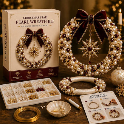 🎄✨ Plymagic DIY Christmas Wreath Pearl Art Kit🎁