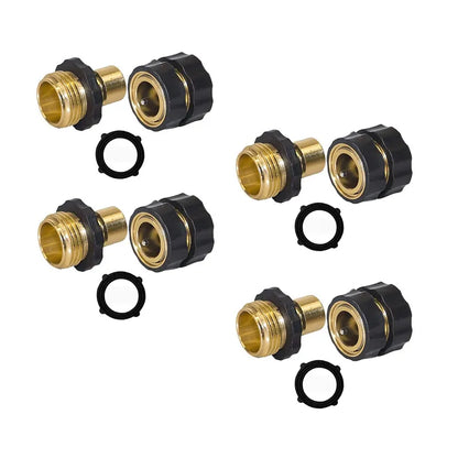 4-Set Garden Hose Quick Connectors 💦 – Male & Female Fittings