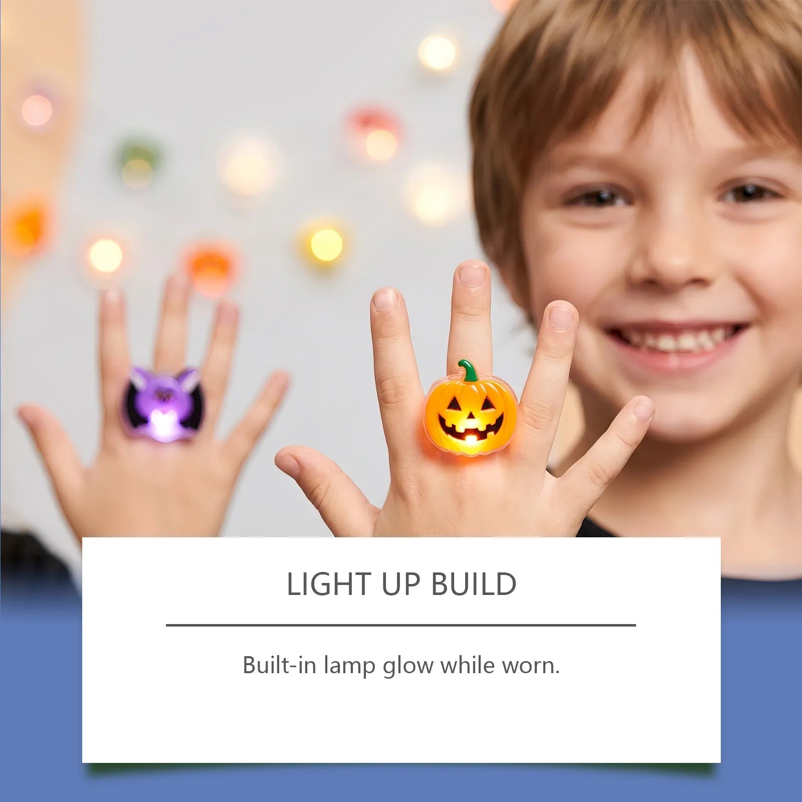 🎃 Halloween LED Glow Rings Blind Box Set ✨