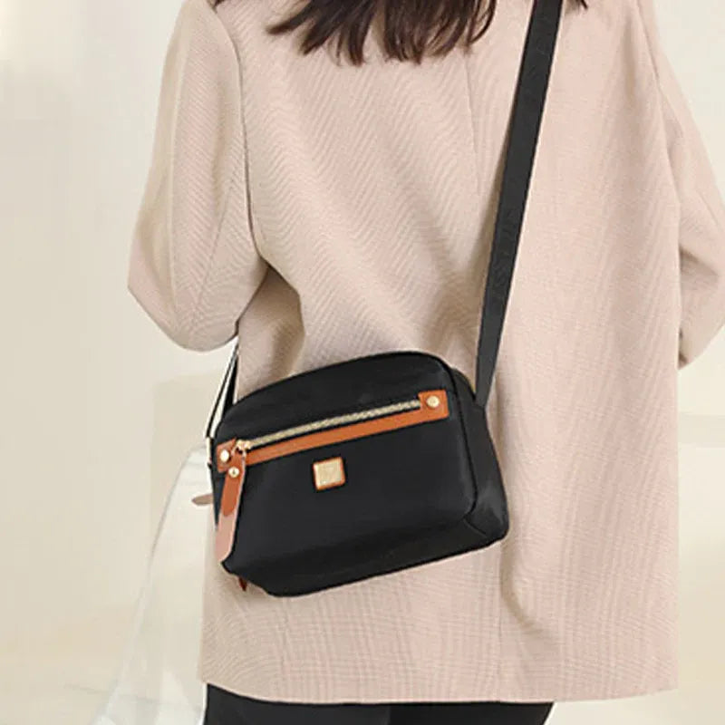 ❤️ Lightweight Red Nylon Crossbody Bag with Adjustable Strap