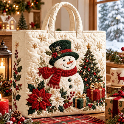 🎄❤️ Festive Quilted Shopper Bag – Spacious Holiday Carryall for Gifts & More