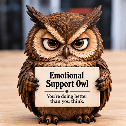 ✨❤️Emotional Support Animal Desk Figurine: Cute Resin Office Decor