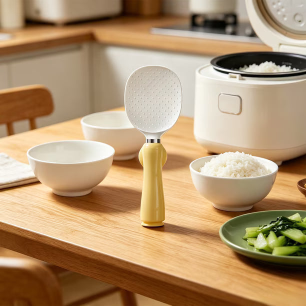 Magnetic Rice Serving Spatula 🍚 – Smart Upright Storage Stand