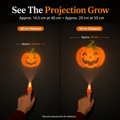 🎃 36-Pack Spooky Finger Beam Lights with Mini Halloween Images for Party Favors
