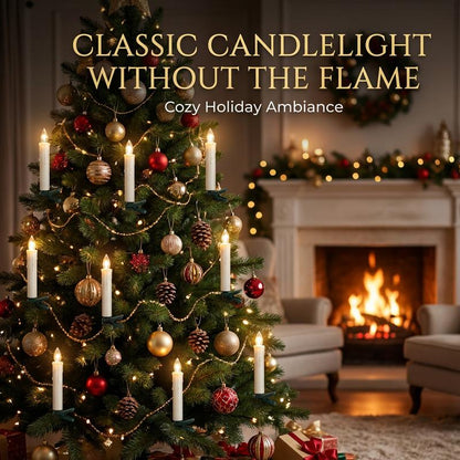 Remote-Controlled Candle Clip Lights 🕯️ – Flameless LED Decorative Set